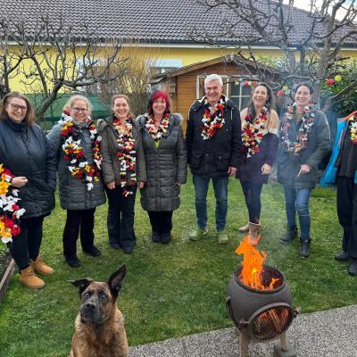 Mistel Im Freien Mit Hund